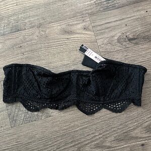 NWT Victoria's Secret Black Lace Bandeau
